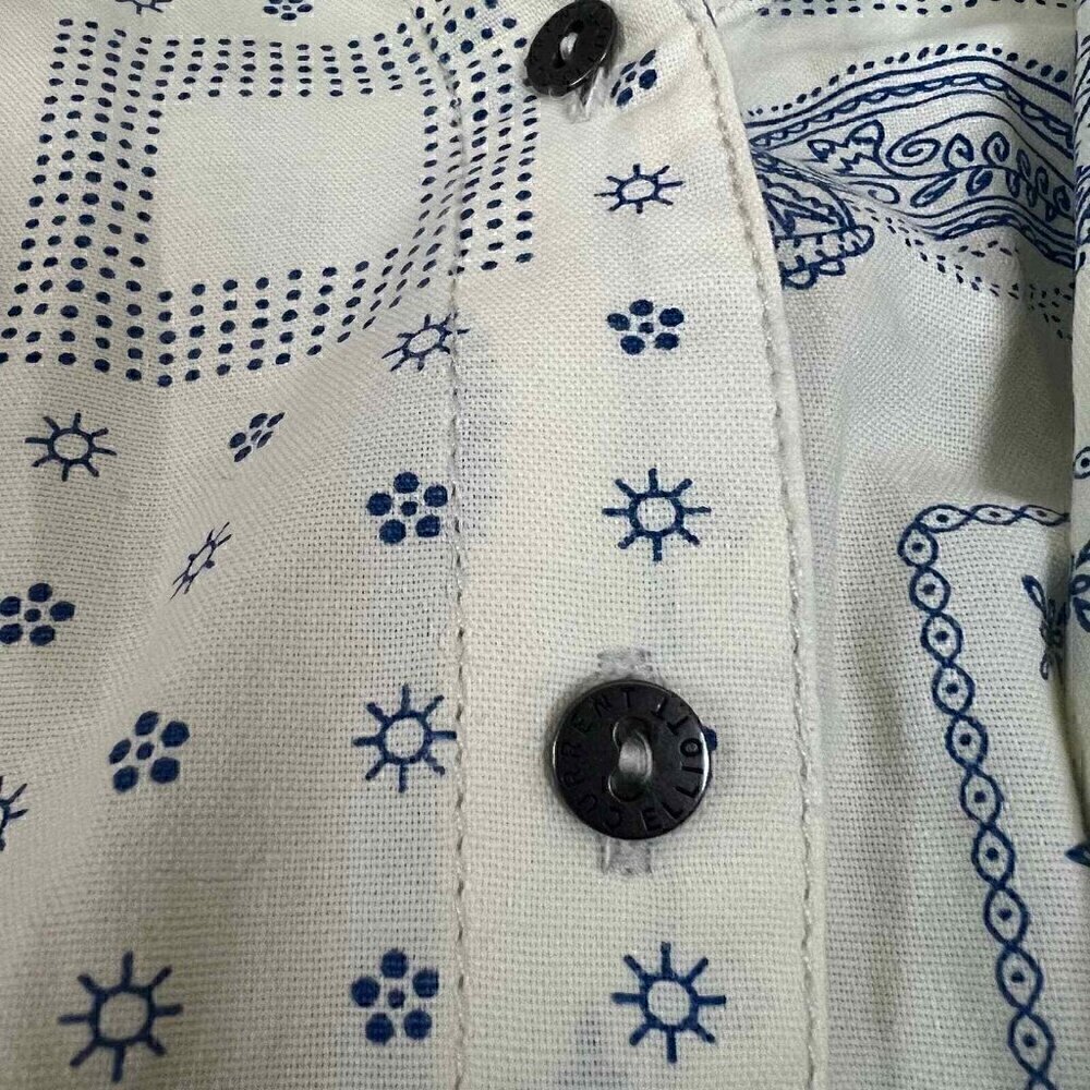Current/Elliott ASOS Badass Bandana Rolled Sleeve Shirt Dress Button Down Small - Picture 7 of 7
